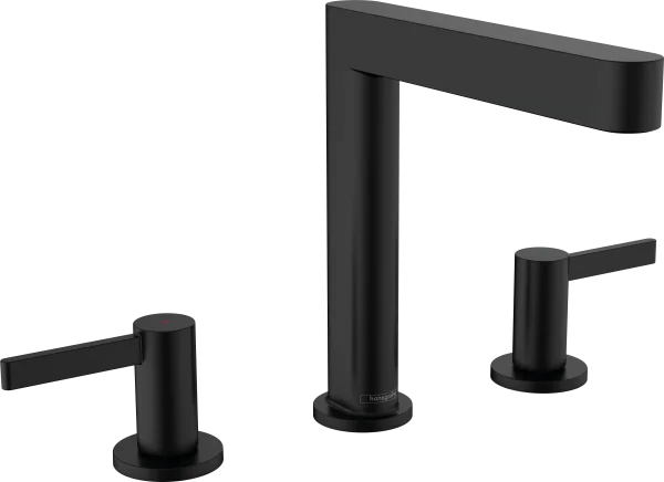 Hansgrohe Finoris 3-hole Basin Mixer 160 With Push-open Waste Set Matt Black