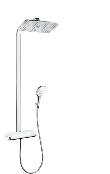 Hansgrohe Raindance E Showerpipes With Thermostatic Mixer 1020 X 355 X 169mm White/chrome