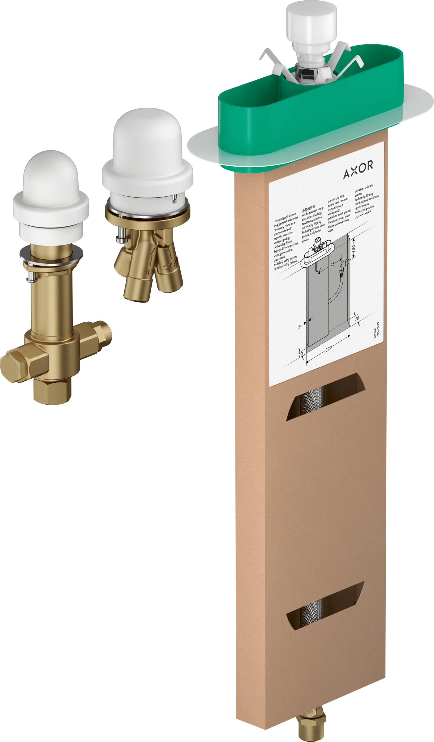 Axor Concealed Basic Set 3-/4- Hole Bath Mixers 600 X 320 X 90mm