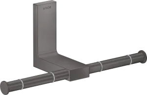 Axor Universal Rectangular Toilet Roll Holders 330 X 215 X 155mm Gunmetal/chrome - Brushed