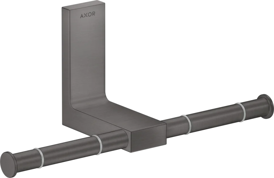 Axor Universal Rectangular Toilet Roll Holders 330 X 215 X 155mm Gunmetal/chrome - Brushed product image - Image 1