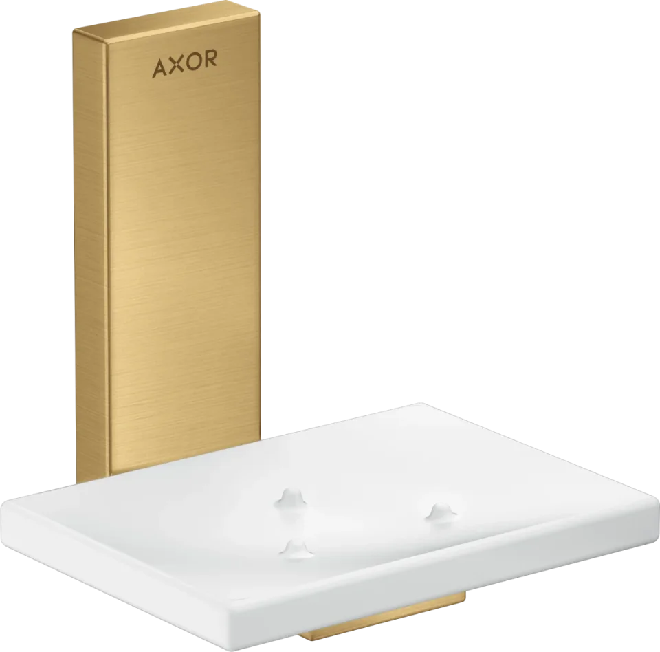 Axor Universal Rectangular Soap Dishes /-basket 135 X 110 X 90mm Gold - Brushed product image - Image 1