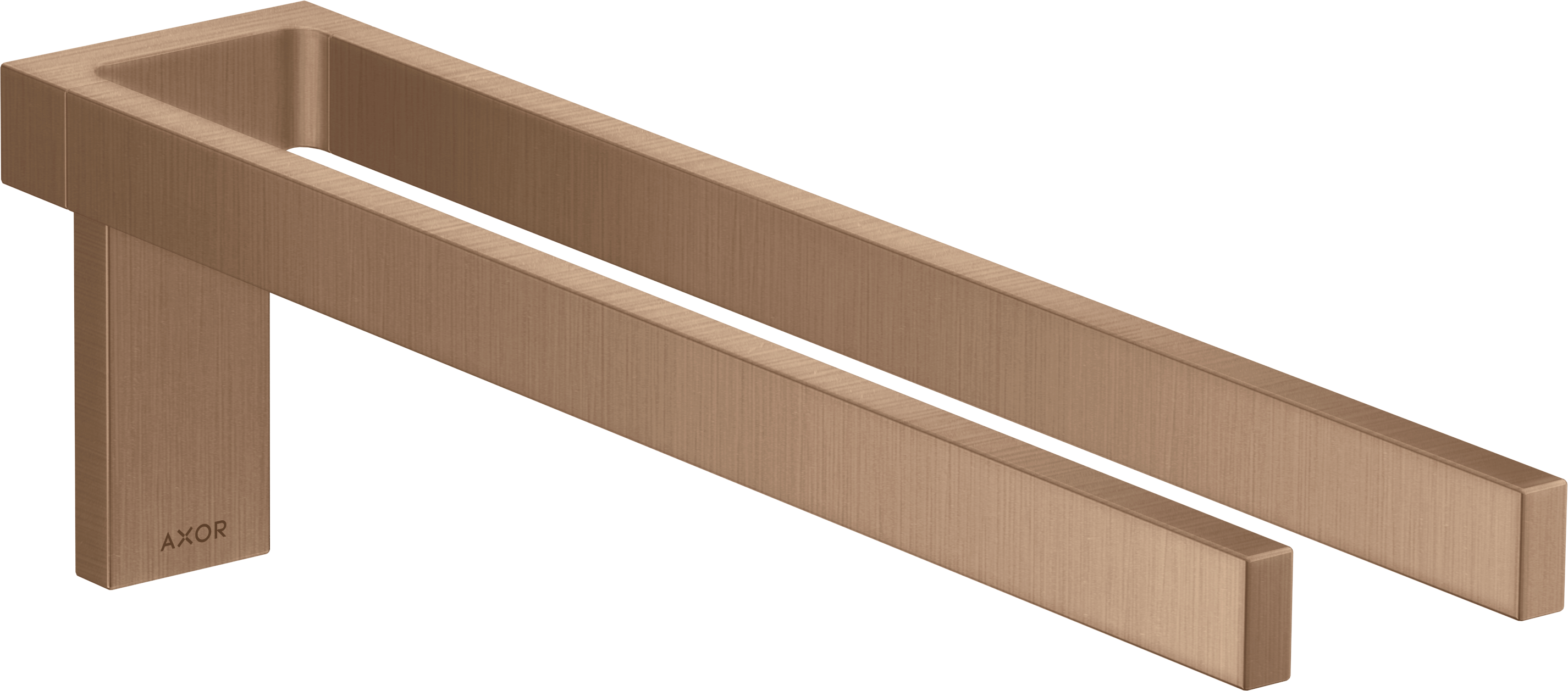 Axor Universal Rectangular Towel Holder 460 X 245 X 105mm Rose Gold/gold - Brushed
