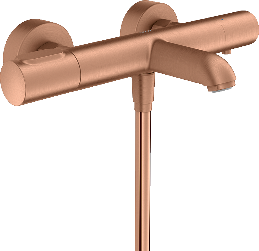 Axor Citterio M Thermostatic Bath Filler Mixer Exposed 330 X 215 X 100mm Rose Gold/gold - Brushed