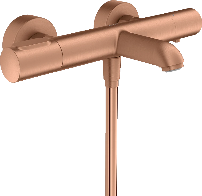Axor Citterio M Thermostatic Bath Filler Mixer Exposed 330 X 215 X 100mm Rose Gold/gold - Brushed