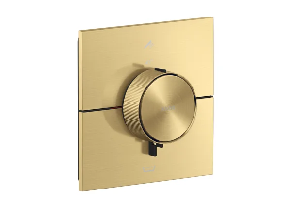 Axor Showerselect Id Thermostat For Concealed Installation Square For 2 Functions With Integrated Security Combination According To En1717 Brushed Gold Optic