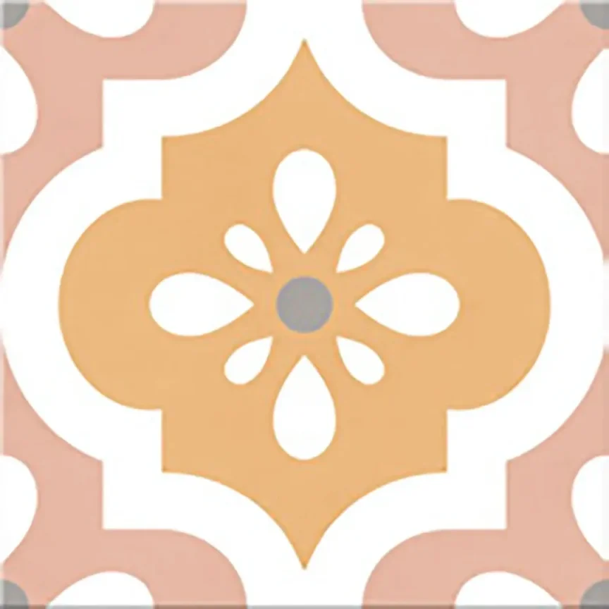 European Tiles Cuba Range Santiago Square Multicolour Patchwork Matt Porcelain 20x20 Floor and Wall Tile  detail view - Image 5