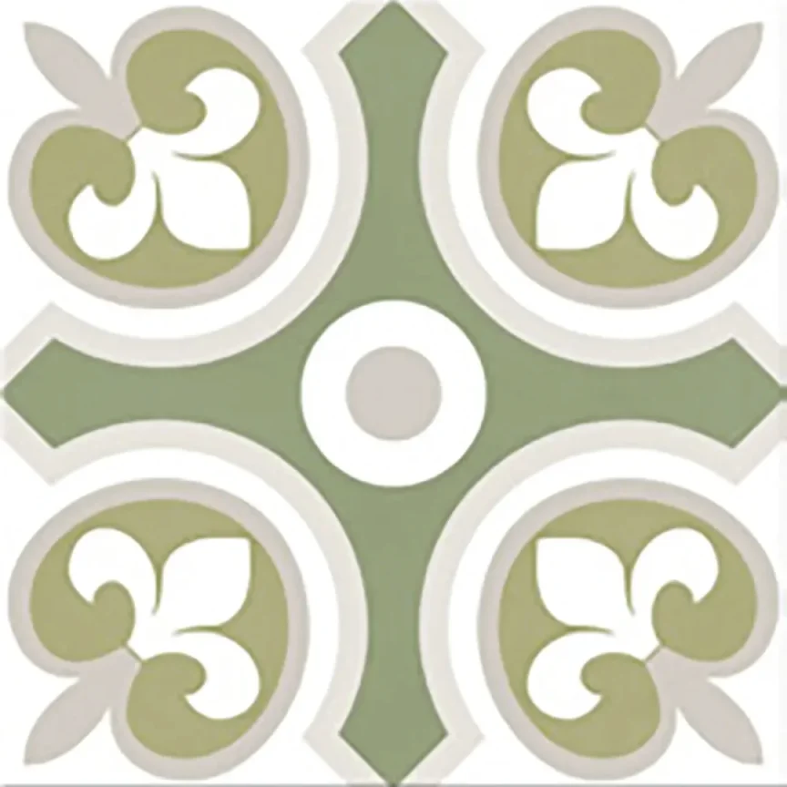 European Tiles Cuba Range Santiago Square Multicolour Patchwork Matt Porcelain 20x20 Floor and Wall Tile  detail view - Image 6