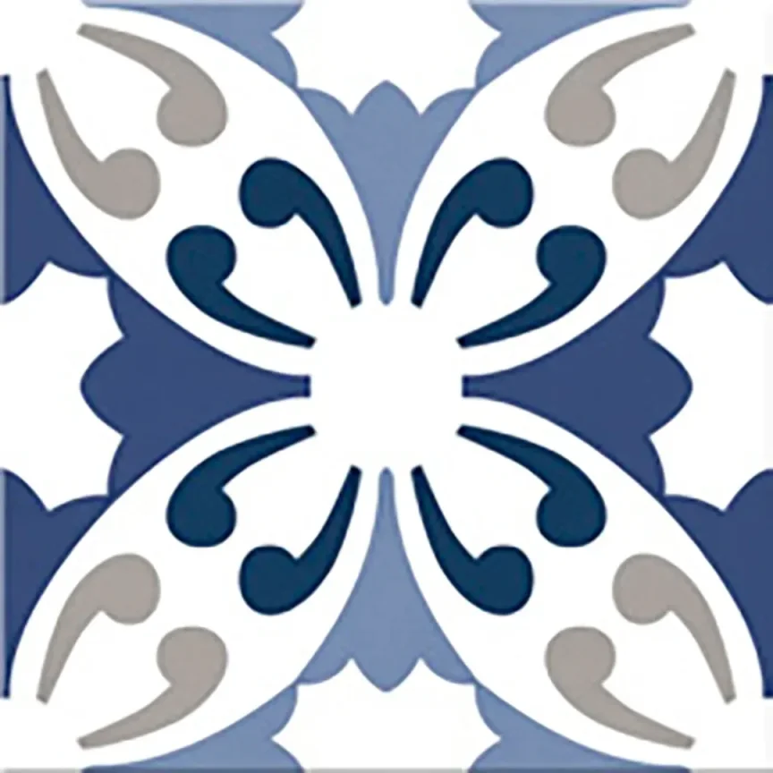 European Tiles Cuba Range Santiago Square Multicolour Patchwork Matt Porcelain 20x20 Floor and Wall Tile  detail view - Image 9