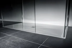 London Showers  Symmetry Slim 25 1000 x 900mm Tray & Waste - White