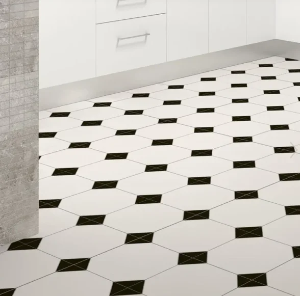 Cubico Chesterton Victorian Chequered Matt Ceramic 450x450mm product image - Image 1