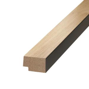 Abacus Slatwall Oak And Black End Cap Grooved 2400 X 24 X 19mm (0.06msq)