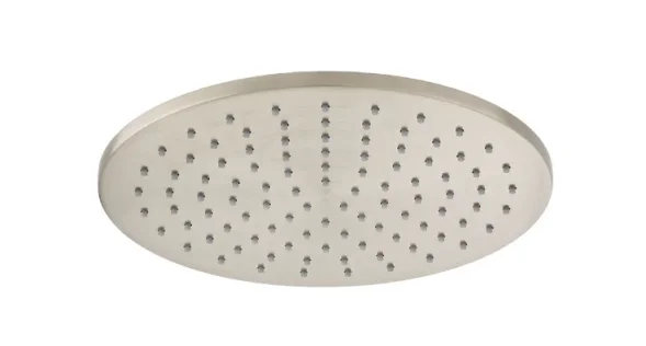 Vado Individual Single Function Easy Clean Round Shower Head 250mm Brushed Nickel product image - Image 1