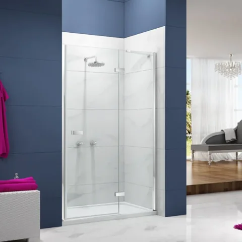 Merlyn Ionic Essence Frameless Hinge & Inline 1400mm detail view - Image 3