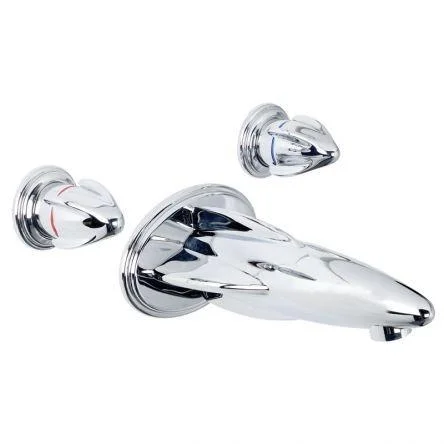 Lefroy Brooks Belle Aire Handle Conc 3h Rocket Bath Filler - Chrome