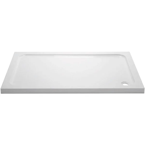 April 1600 x 700mm Anti Slip Tray - White (excl. waste)