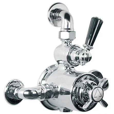 Lefroy Brooks Godolphin Black Lev Exp Thermo Valve With Top Return - Nickel