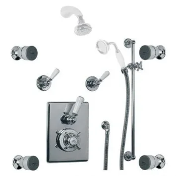 Lefroy Brooks Godolphin Conc Thermo Valve, Kit, Jets & Flow Ctrl - Chrome product image - Image 1