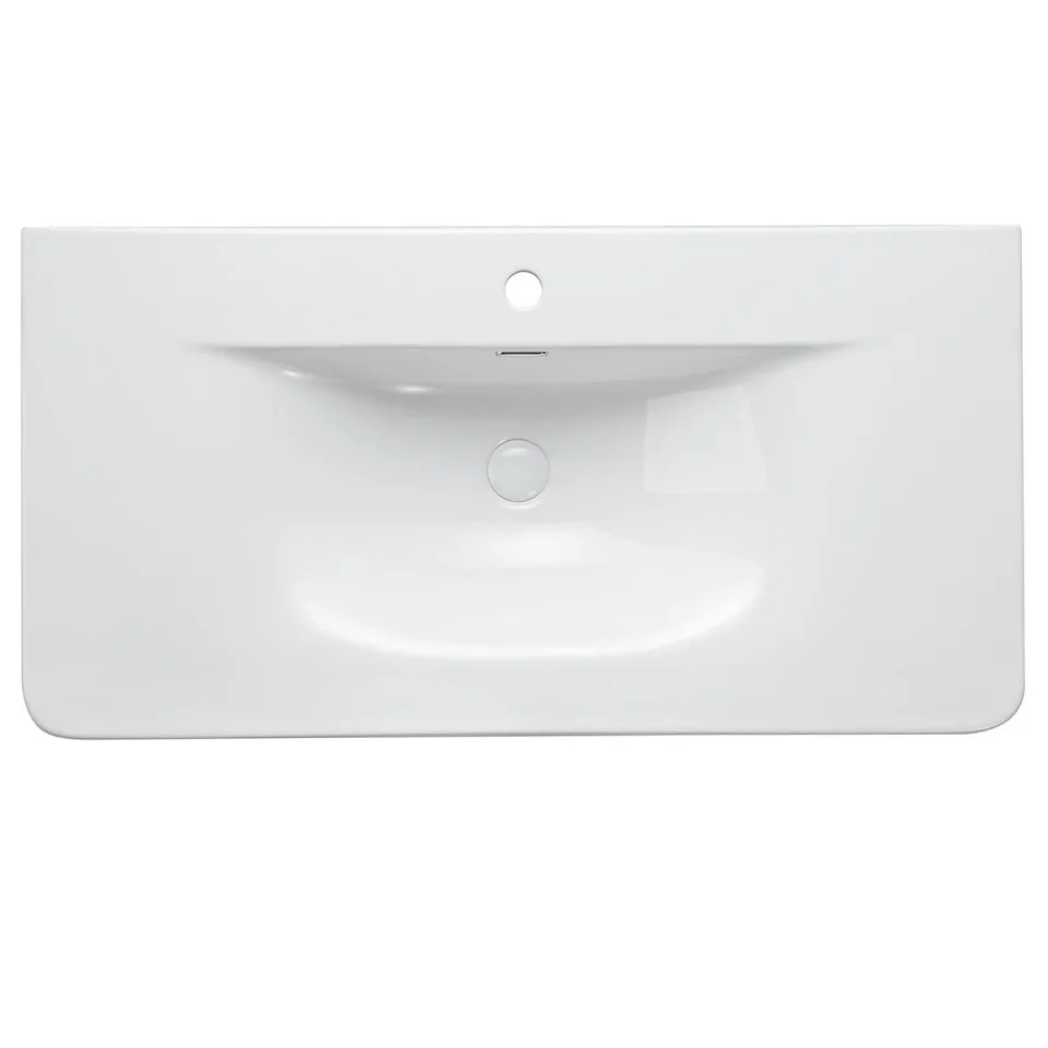 Cubico Wave 800mm Ceramic Basin product image - Image 1