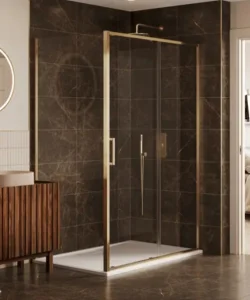 Merlyn Arysto Sleek Slider Door 1200 Brushed Brass