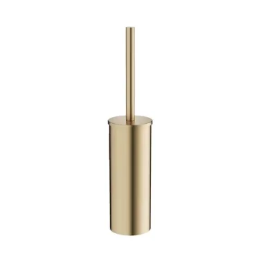 MPRO Wall Mount Toilet Brush Set Brushed Brass product image - Image 1