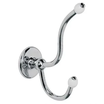 Lefroy Brooks Classic Double Robe Hook - Nickel product image - Image 1