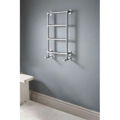 Vogue Vintage Towel Radiator Electric Only - Chrome 750X475 detail view - Image 3