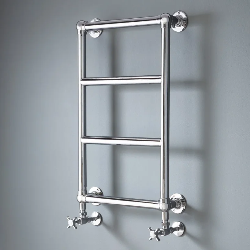 Vogue Vintage Towel Radiator Electric Only - Chrome 750X475 detail view - Image 4