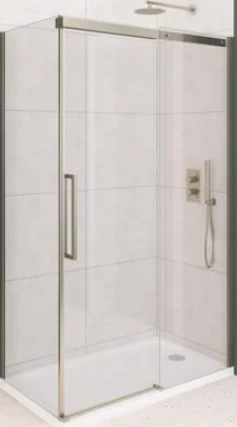 Eastbrook Corniche 2000x1100 8mm Semi-frameless Sliding Door Brushed Brass