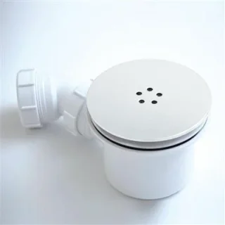 Eastbrook 90mm Fast Flow Shower Waste Matt White product image - Image 1
