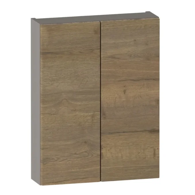 Calypso Brecon Wall Unit 500 Two Door Slim - Sienna Oak product image - Image 1