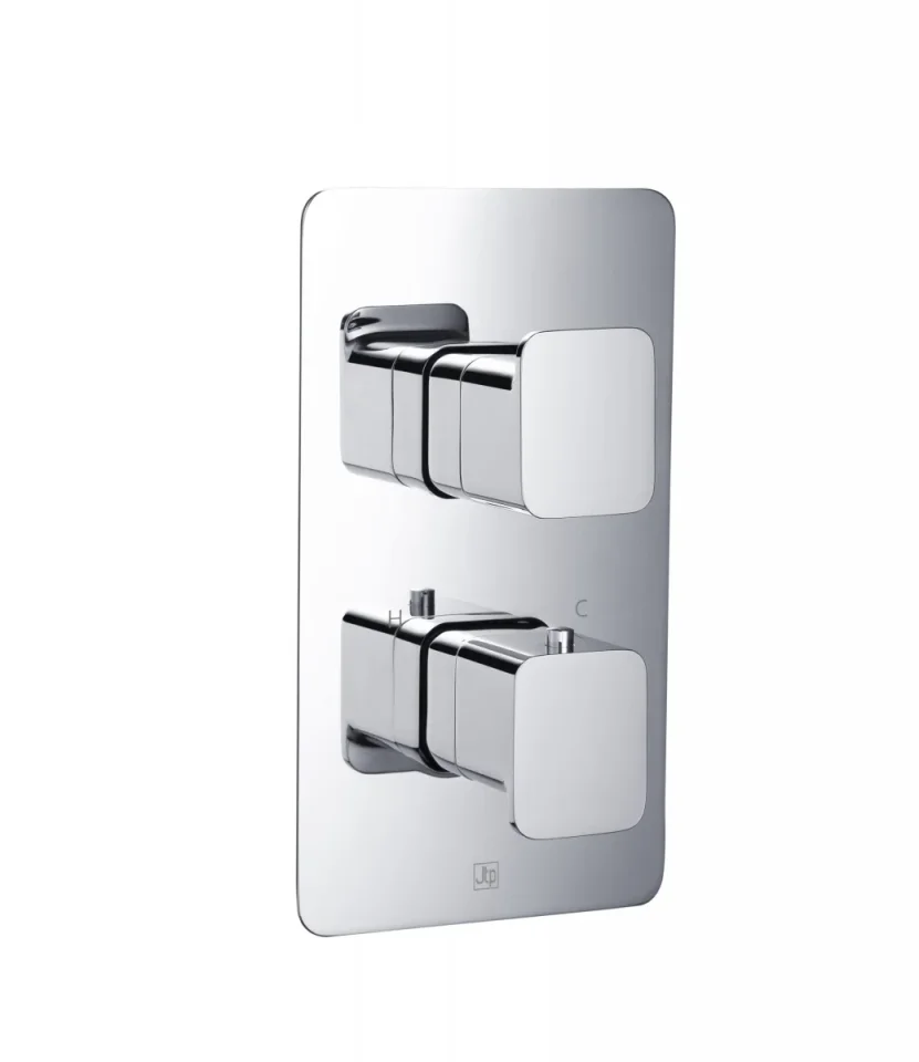 Just Taps Hix Thermostatic Shower Valve 2 Option Chrome product image - Image 1