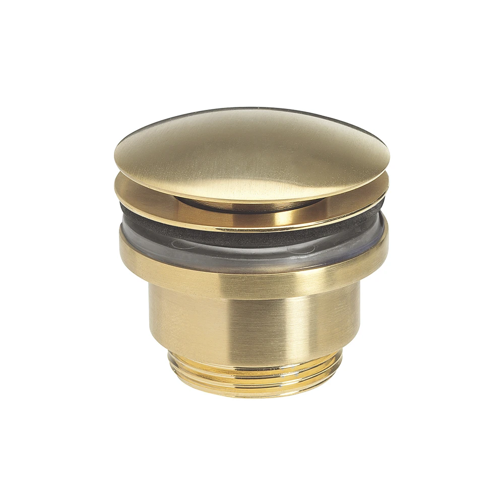 Crosswater MPRO Industrial Universal Basin Click Clack Waste Brushed Brass Unlaquered