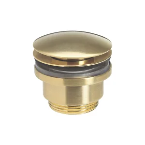 Crosswater MPRO Industrial Universal Basin Click Clack Waste Brushed Brass Unlaquered