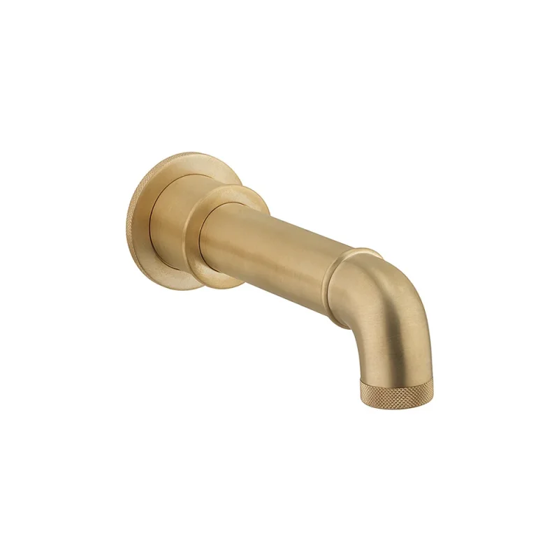 Crosswater MPRO Industrial Bath Spout Wall Mounted Brushed Brass Unlaquered product image - Image 1