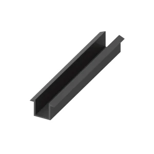 Abacus Glass Recessed Channel -10mm Black - 1200mm