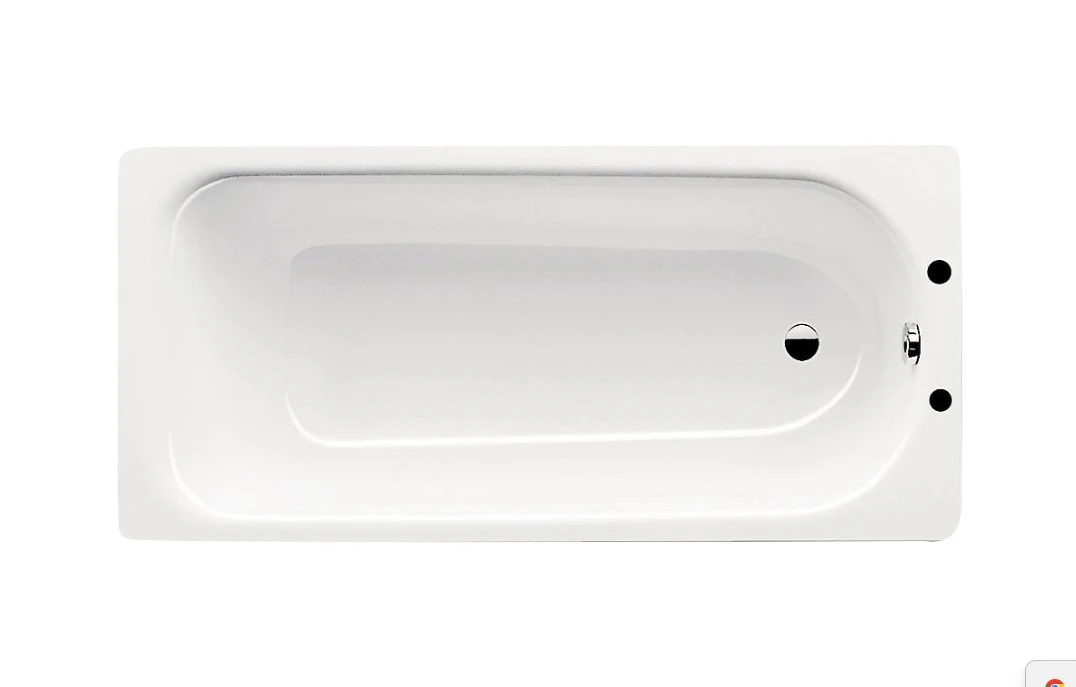 Kaldewei Eurowa 1600 X 700mm Steel Bath - 2 Tap Hole (excl. Feet)
