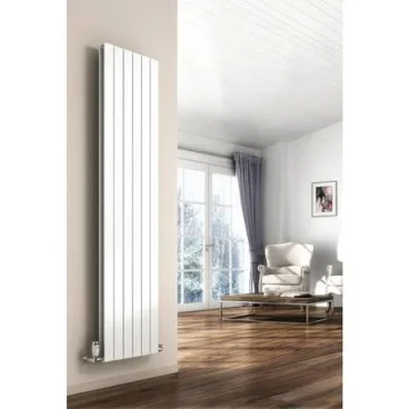 Reina Flat Vert Designer Radiator 1800 X 514 Double White detail view - Image 2