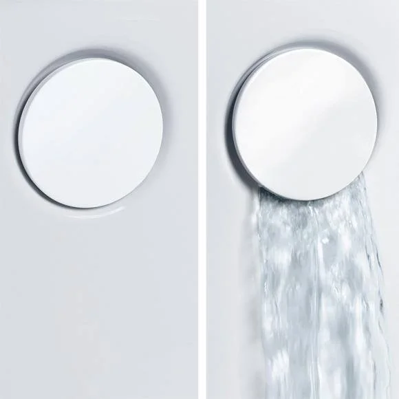 Kaldewei Waterfall Bath Inlet With Integrated Overflow And Click-clack Waste Incl. Intake And Special Holes, Model 5975, Alpine White