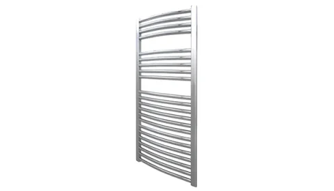 Vogue Chorus (Curved) Towel Radiator Heating Only - Chrome 1800X600 product image - Image 1