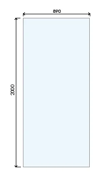 Abacus X Series Straight 10mm Glass 890mm