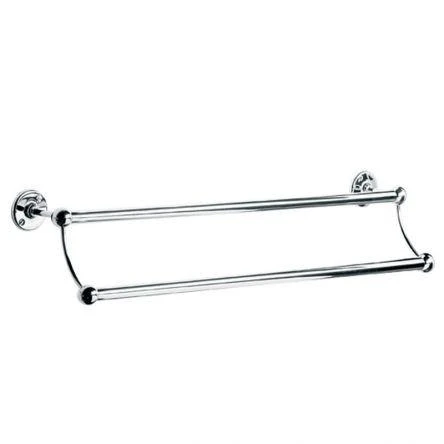 Lefroy Brooks Classic Edwardian 508mm Double Towel Rail - Chrome