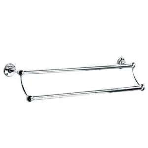Lefroy Brooks Classic Edwardian 508mm Double Towel Rail - Chrome