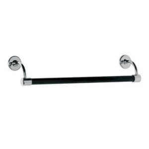 Lefroy Brooks Classic 762mm Large Bore Black Enamelled Towel Rail - Nickel