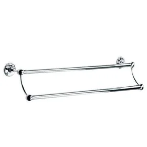 Lefroy Brooks Classic Edwardian 508mm Double Towel Rail - Antique Gold