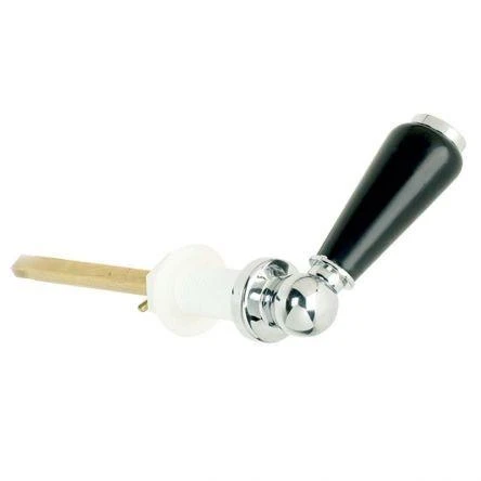 Lefroy Brooks Classic Black Ceramic Cistern Lever - Antique Gold
