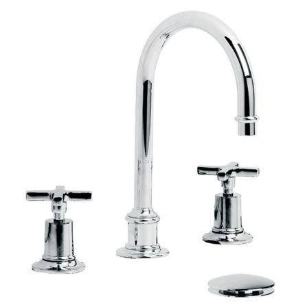 Lefroy Brooks Mackintosh Tubular 3h Basin Mixer & Cuw - Antique Gold