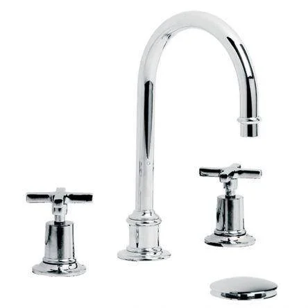 Lefroy Brooks Mackintosh Tubular 3h Basin Mixer & Cuw - Antique Gold