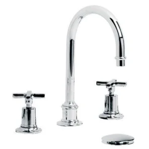 Lefroy Brooks Mackintosh Tubular 3h Basin Mixer & Cuw - Antique Gold