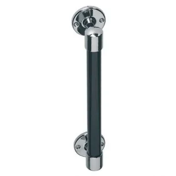 Lefroy Brooks Classic Black Stove Enamelled Grab Bar - Chrome product image - Image 1